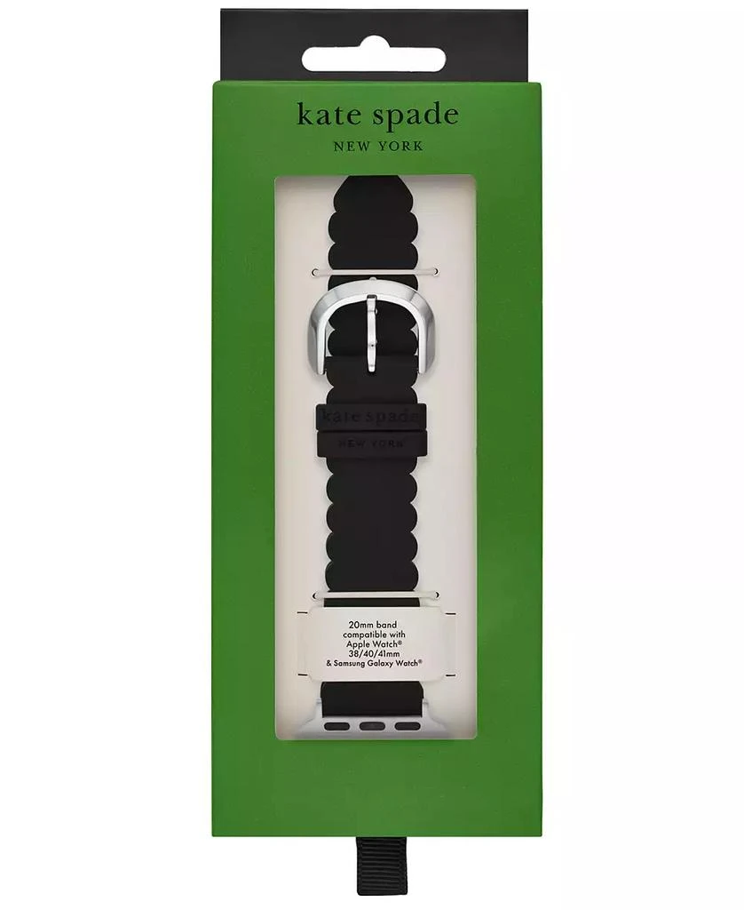 商品Kate Spade|Women's Black Silicone Scallop Apple Watch Strap,价格¥525,第3张图片详细描述