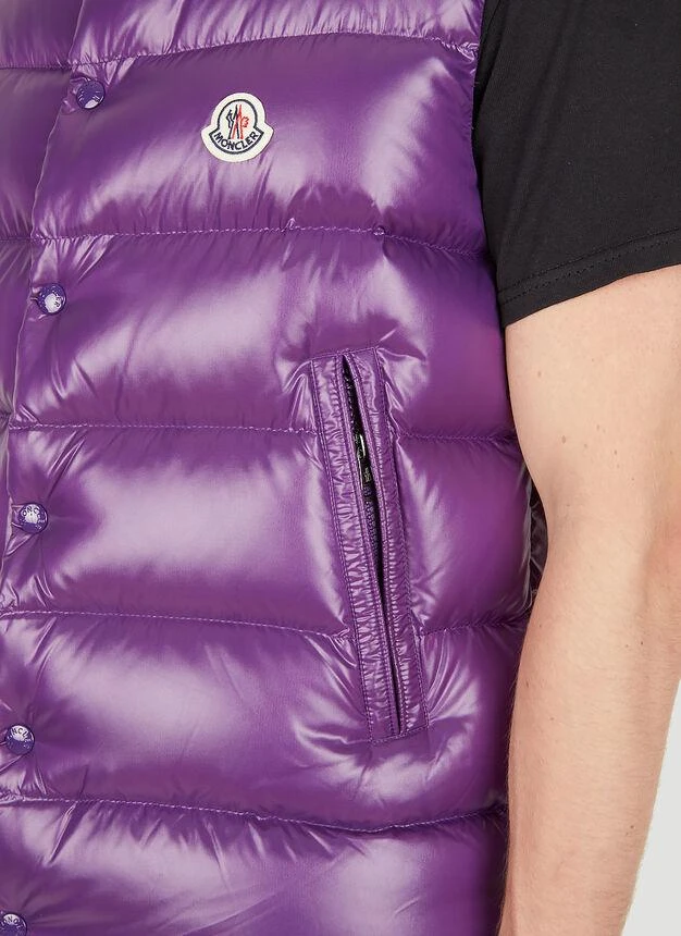 商品Moncler|Tibb Sleeveless Jacket in Purple,价格¥7162,第5张图片详细描述