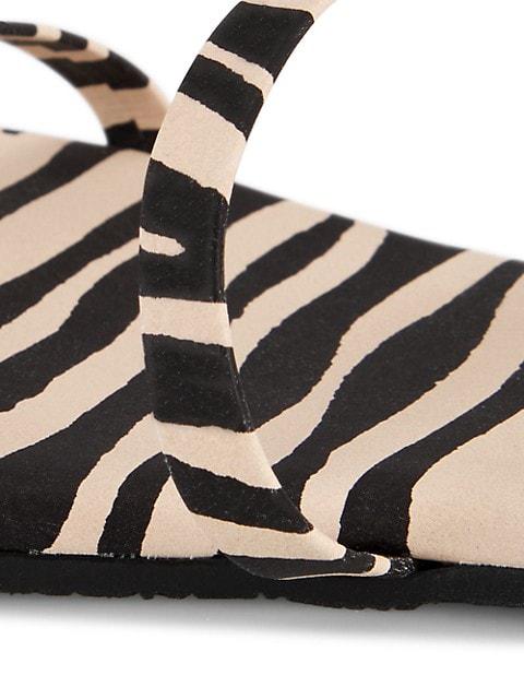 Gemma Zebra-Print Leather Slides商品第6张图片规格展示