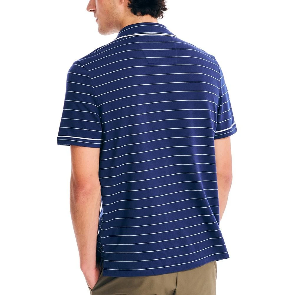 商品Nautica|Men's Classic-Fit Short Sleeve Stretch Striped Polo Shirt,价格¥210,第2张图片详细描述