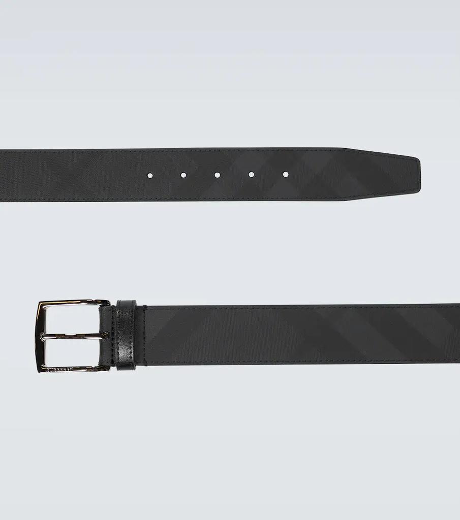 London check leather belt商品第4张图片规格展示