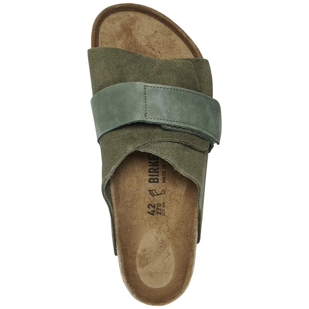 商品Birkenstock|Men's Kyoto Suede Leather Strappy Slide Sandals from Finish Line,价格¥736,第5张图片详细描述