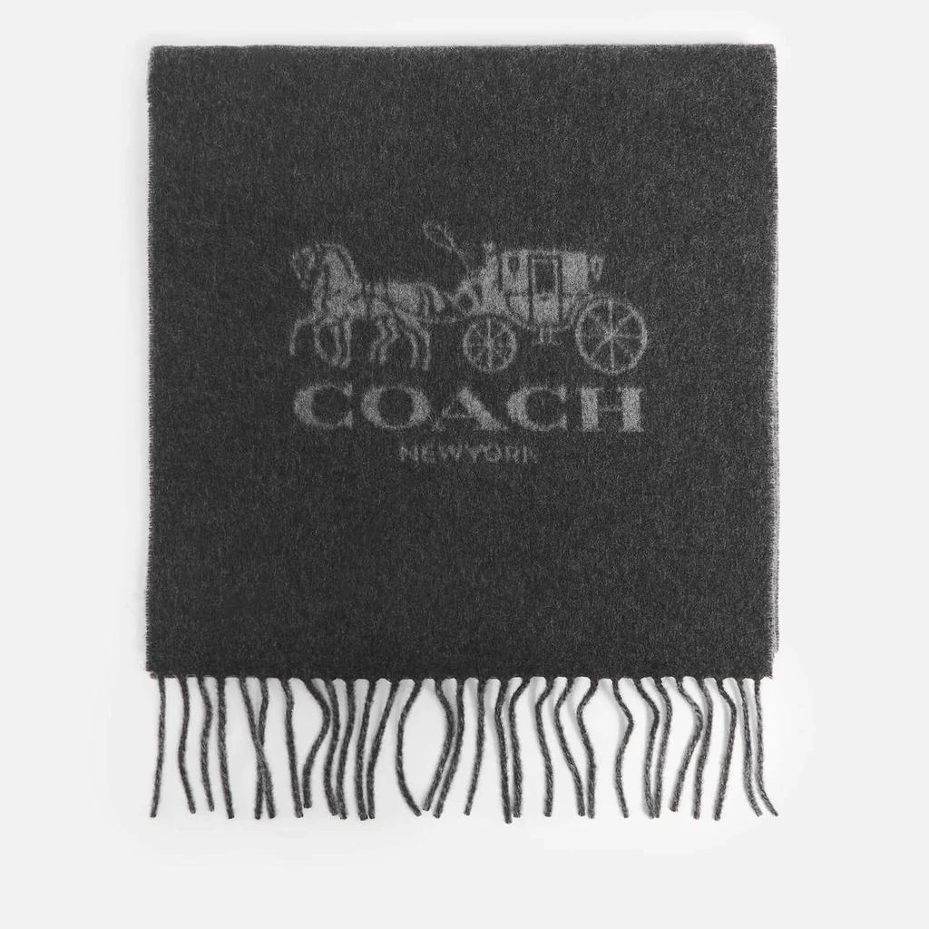 商品Coach|Coach Horse And Carriage Reversible Cashmere Muffler Scarf,价格¥2386,第2张图片详细描述