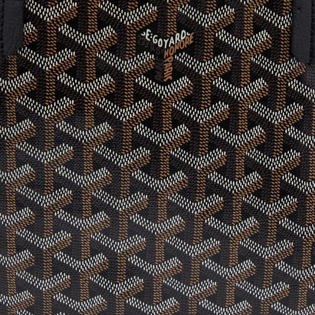 商品Goyard|Goyard Black Goyardine Coated Canvas and Leather Saint Louis PM Tote,价格¥20154,第5张图片详细描述