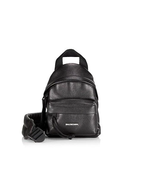 商品Balenciaga|Mini Leather Explorer Backpack Crossbody,价格¥7883,第1张图片