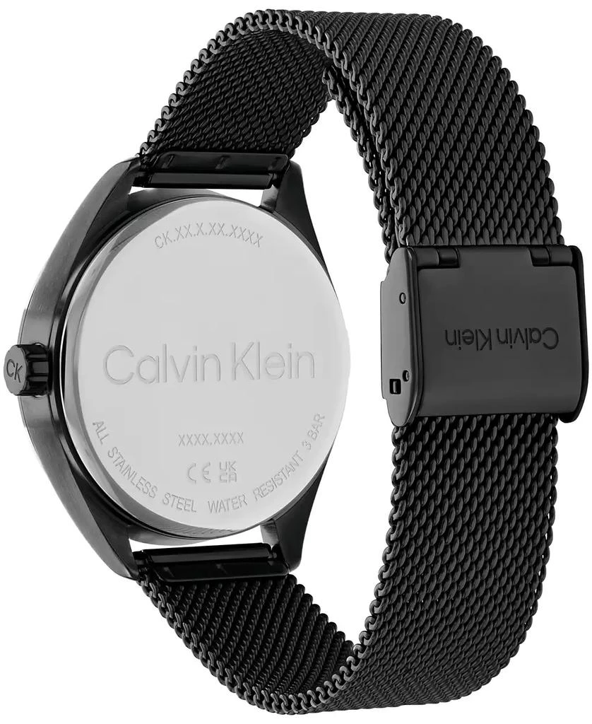 商品Calvin Klein|Women's Black Stainless Steel Mesh Bracelet Watch 36mm,价格¥858,第3张图片详细描述