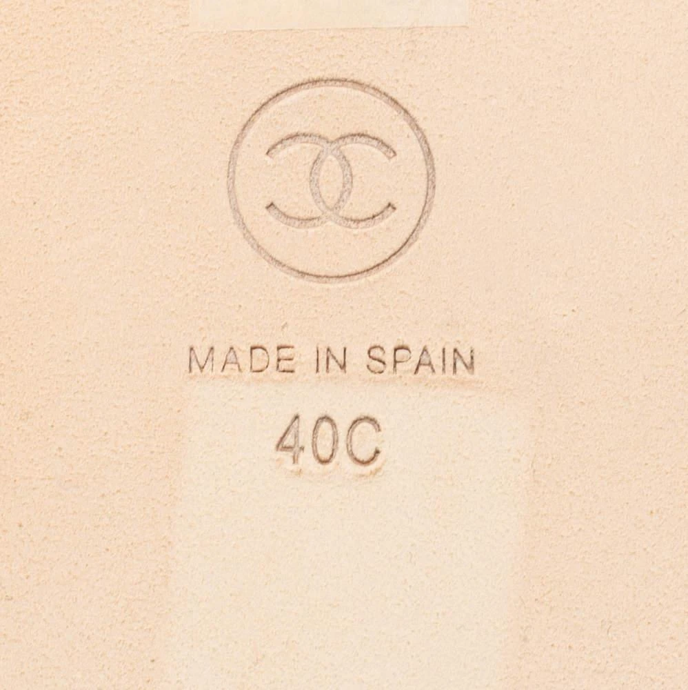 Chanel Blue Leather CC Logo Flat Espadrille Slides Size 40 商品