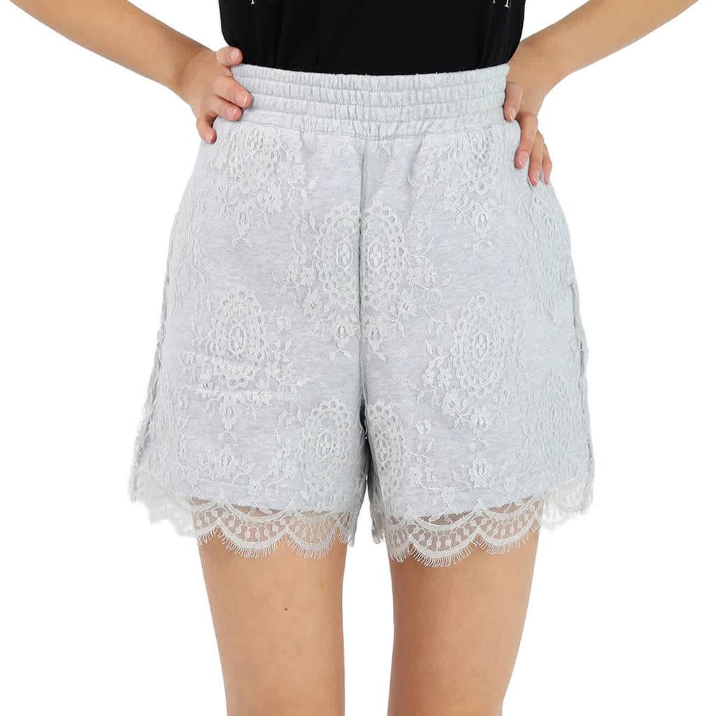 Light Pebble Grey Lace And Cotton Shorts商品第1张图片规格展示