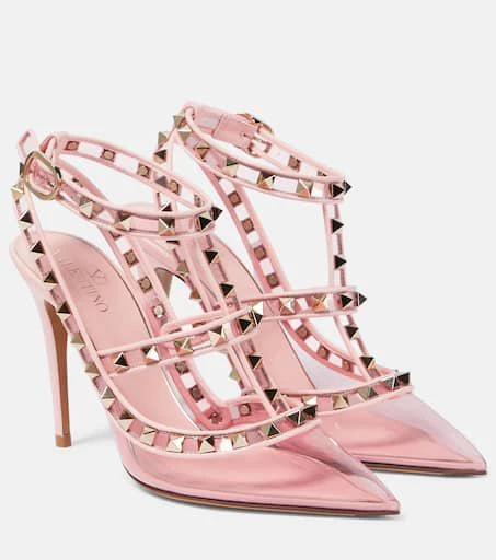 商品Valentino|Rockstud皮革与PVC材质高跟鞋,价格¥9045,第1张图片