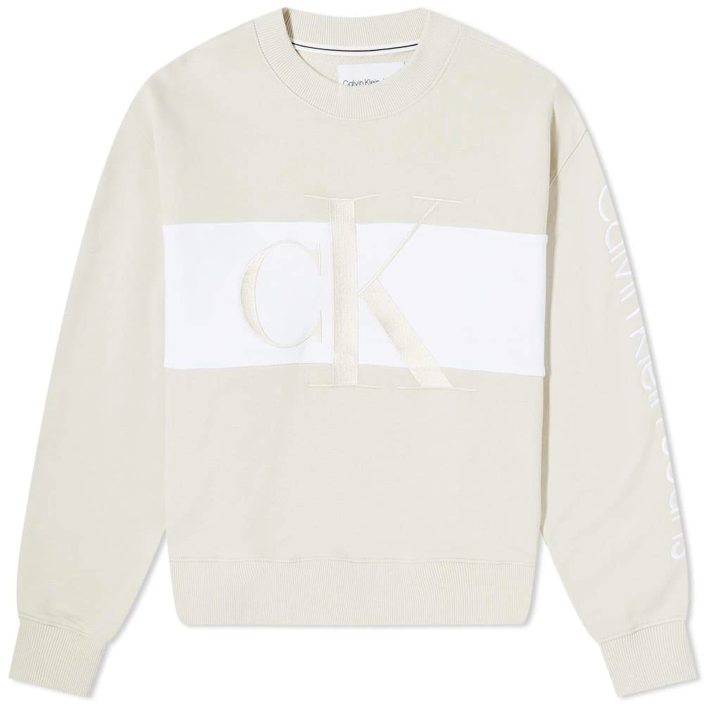 商品Calvin Klein|Calvin Klein CK Blocking Crew Sweat,价格¥472,第1张图片