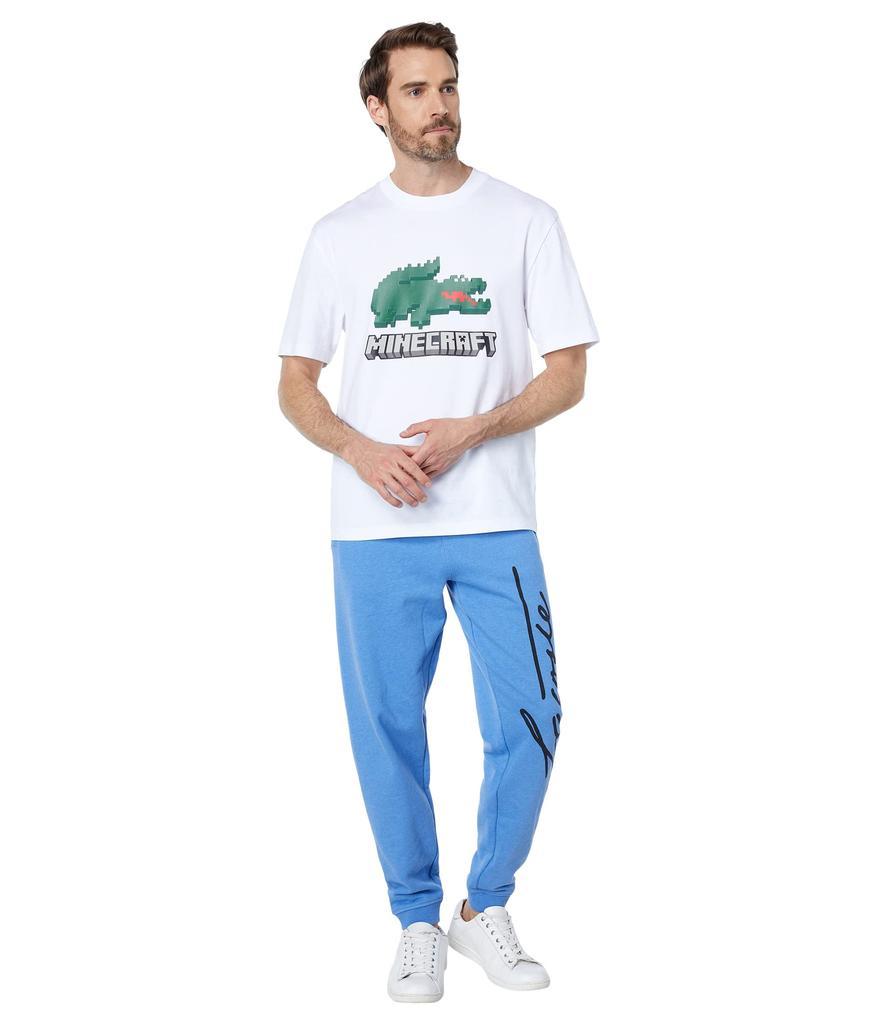 商品Lacoste|Short Sleeve Large Minecraft Logo and Croc On Front Chest T-Shirt,价格¥518,第6张图片详细描述