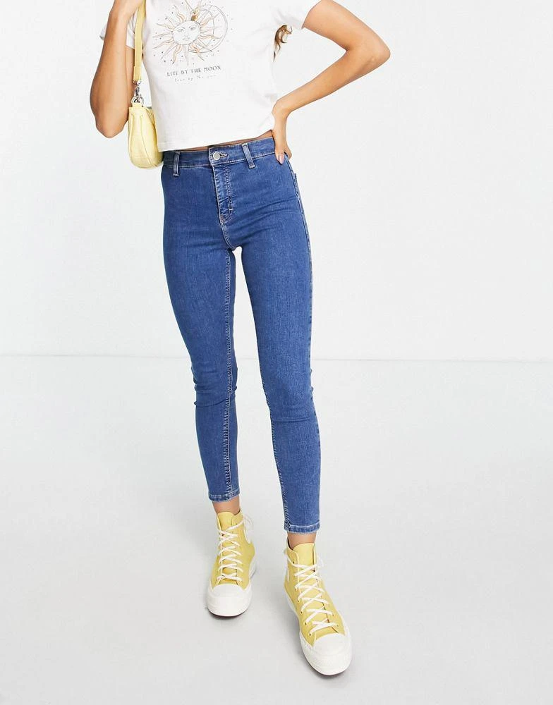 商品Topshop|Topshop Petite Joni jean in mid blue,价格¥174,第3张图片详细描述