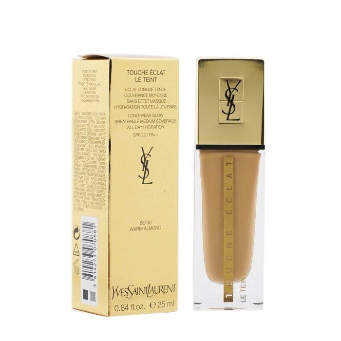 商品Yves Saint Laurent|Yves Saint Laurent 超模光感持妆保湿粉底SPF22 - # BD30 Warm Almond -BD30 Warm Almond(25ml/0.84oz),价格¥559,第2张图片详细描述