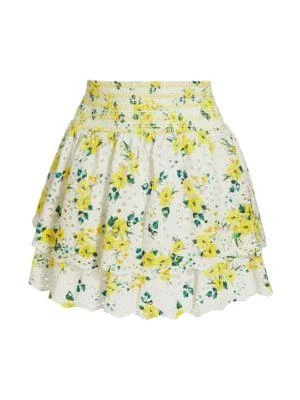 Bethie Smocked Tiered Ruffle Miniskirt 商品