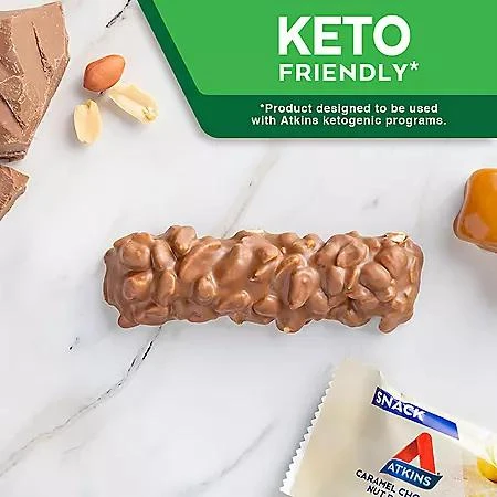 Atkins Snack Bar, Caramel Chocolate Nut Roll, Keto Friendly (20 ct.) 商品