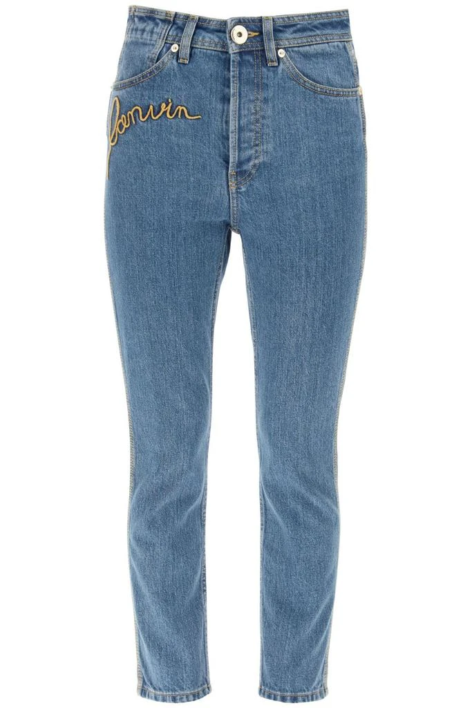 商品Lanvin|LOGO EMBROIDERY DENIM JEANS,价格¥1889,第1张图片