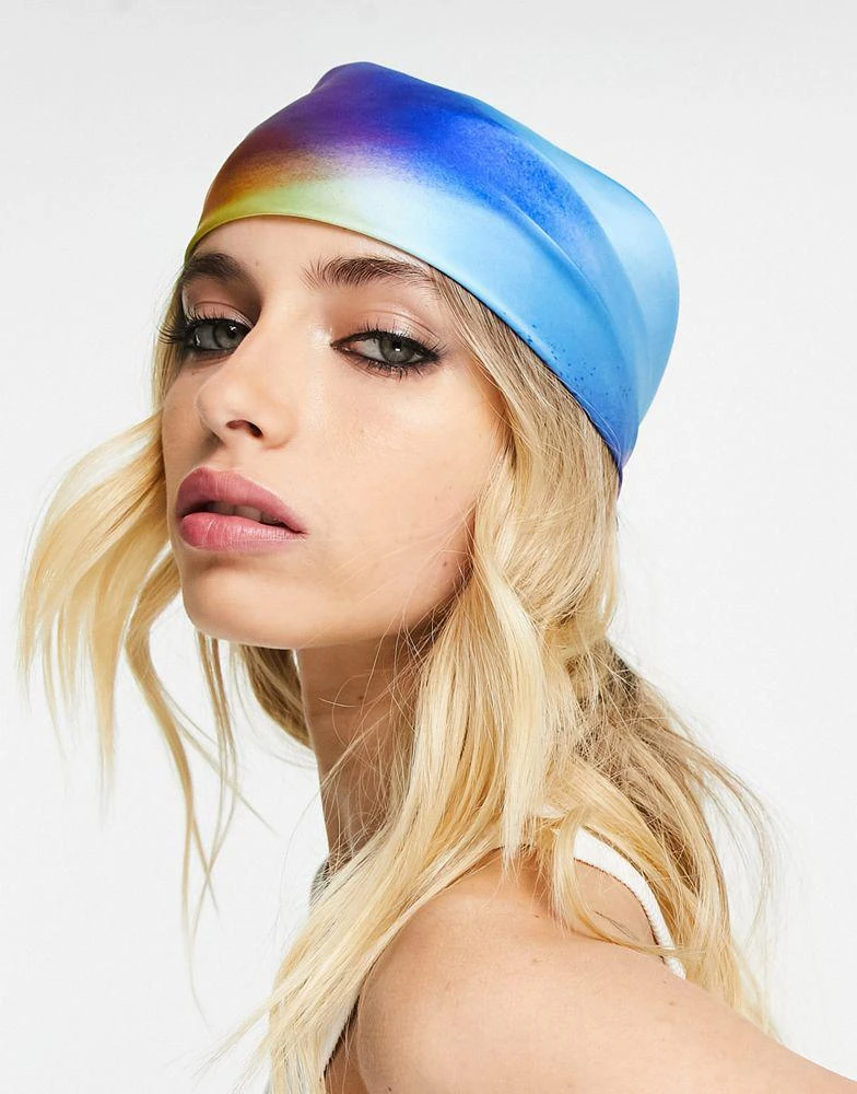 商品Topshop|Topshop satin headscarf in multi,价格¥77,第3张图片详细描述