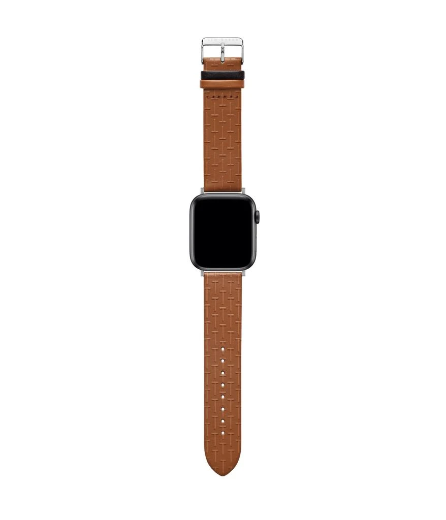 商品Ted Baker London|T-embossed leather black keeper smartwatch band compatible with Apple watch strap 42mm, 44mm,价格¥531,第2张图片详细描述