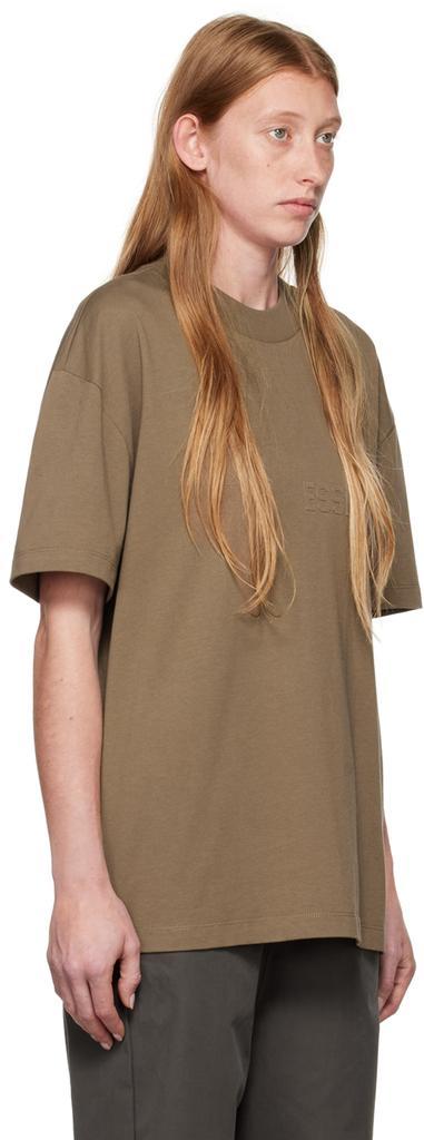 商品Essentials|Brown Flocked T-Shirt,价格¥222,第4张图片详细描述