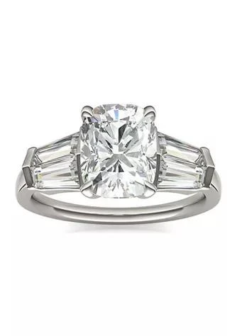 商品Charles & Colvard|Colvard Charles Colvard 3.46 Ct. T.w. Lab Created Elongated Cushion Moissanite Five Stone Engagement Ring In 14K Gold,价格¥12515,第1张图片