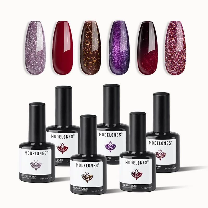 6 Shades Gel Nail Polish Set Collection 商品