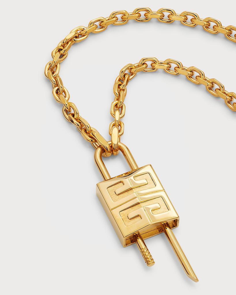 商品Givenchy|Men's Small Gold-Tone Padlock Necklace,价格¥5158,第5张图片详细描述