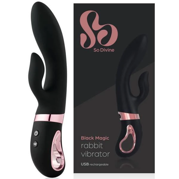 商品Lookfantastic|So Divine Black Magic Rabbit Vibrator,价格¥724,第2张图片详细描述