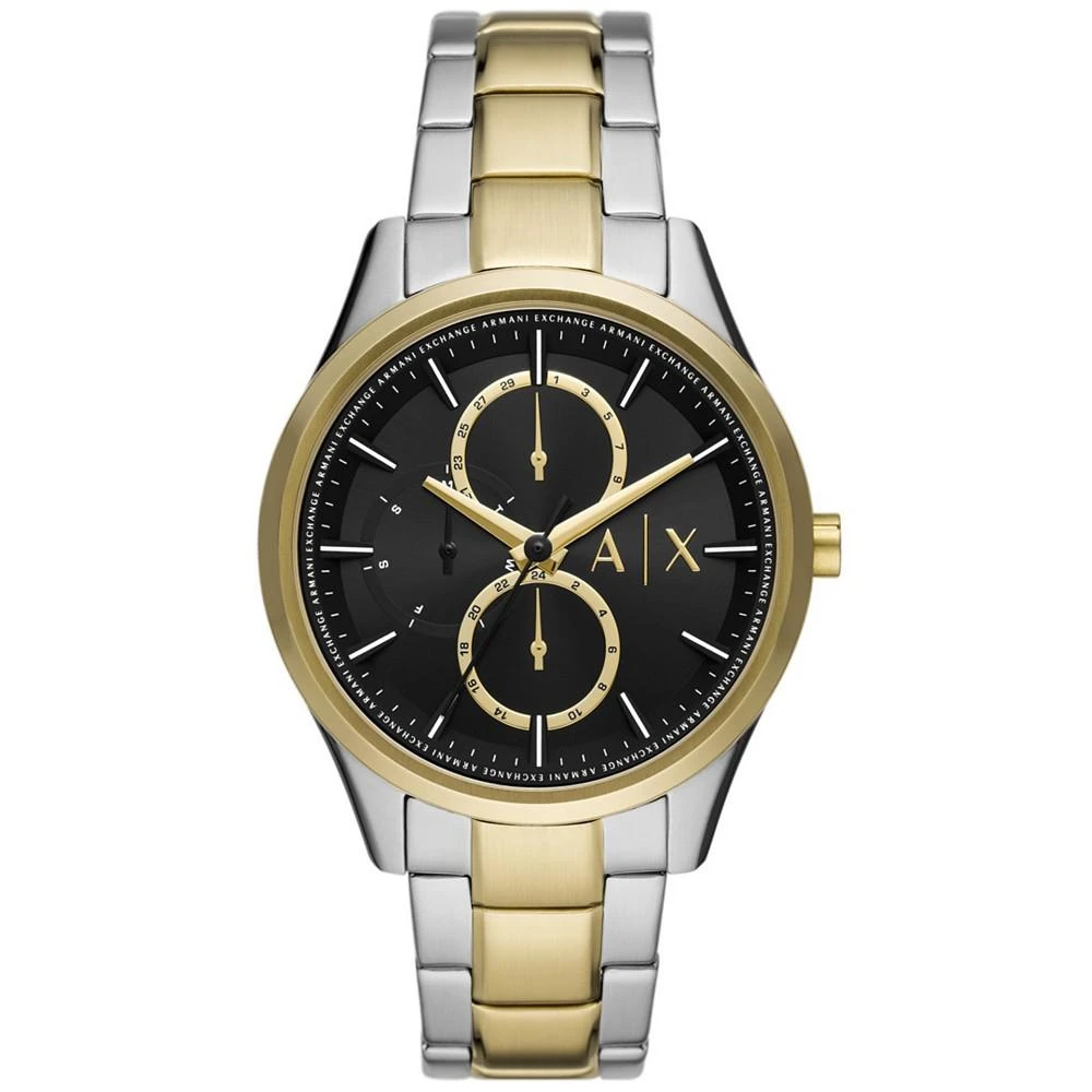 商品Armani Exchange|Men's Multifunction Two-Tone Stainless Steel Bracelet Watch, 42mm,价格¥1431,第1张图片