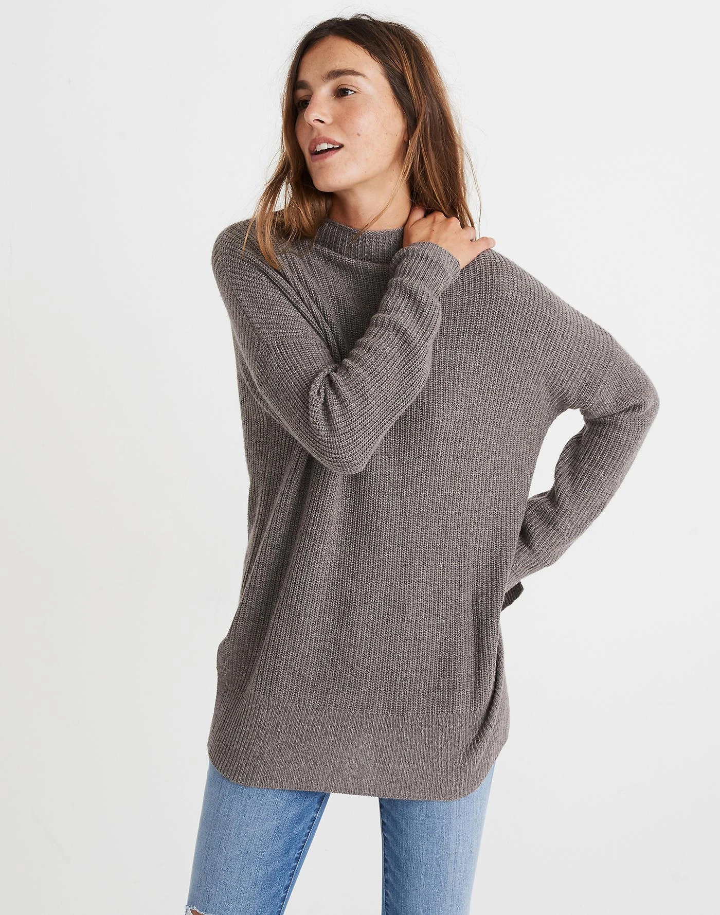 商品Madewell|Mockneck Sweater Tunic,价格¥396,第3张图片详细描述