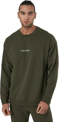 商品Calvin Klein|Felpa Calvin Klein Army Green,价格¥671,第1张图片