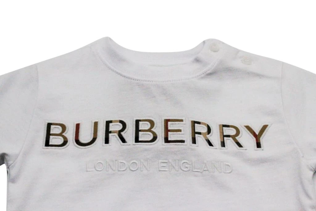 商品Burberry|Burberry Short Sleeve Crewneck T-shirt In Stretch Cotton With Embroidered Logo,价格¥1091,第2张图片详细描述