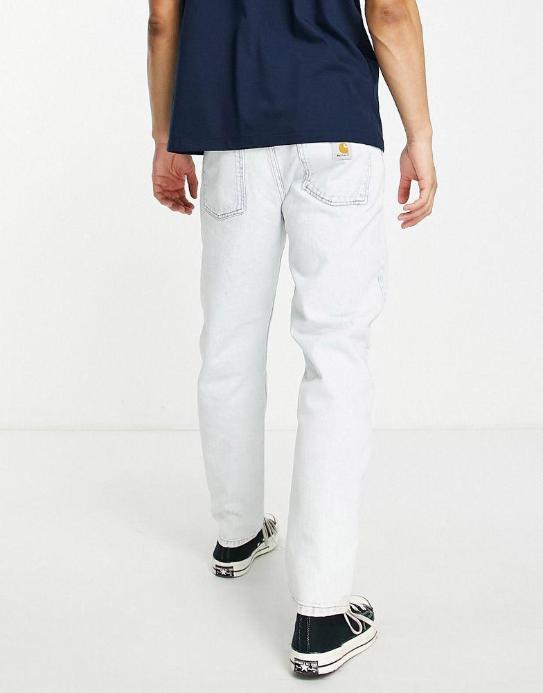 Carhartt WIP newel relaxed tapered jeans in blue sun wash商品第2张图片规格展示