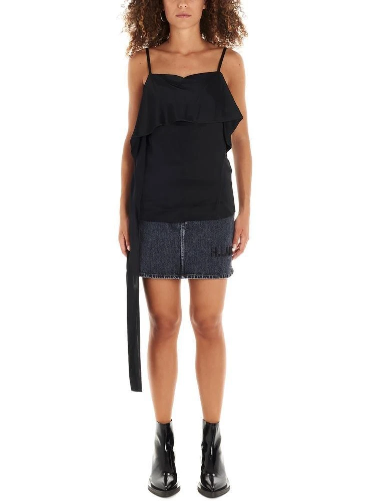 商品Helmut Lang|Helmut Lang Draped Pleated Slip Top,价格¥1519,第1张图片