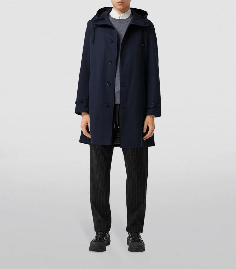 商品Burberry|Single-Breasted Hooded Coat,价格¥17953,第3张图片详细描述
