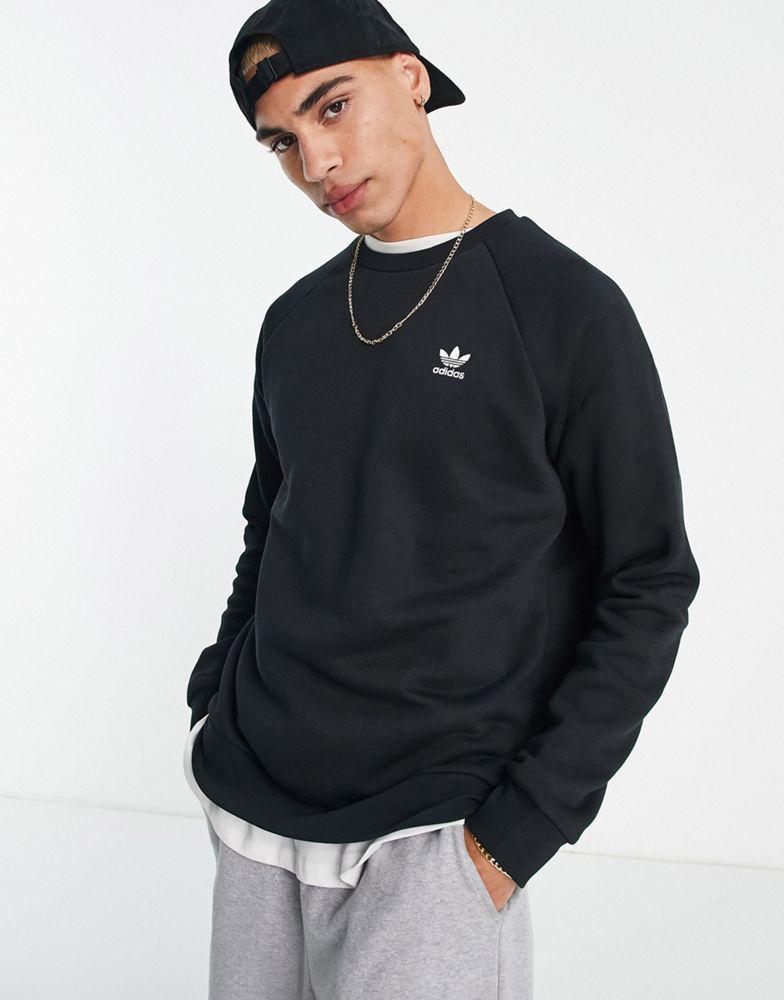 商品Adidas|adidas Originals essentials sweatshirt with small logo in black,价格¥360,第1张图片