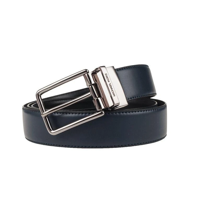 商品Michael Kors|Michael Kors 奥莱男士牛皮革针扣腰带36T8LBLY9L NAVBL,价格¥645,第5张图片详细描述