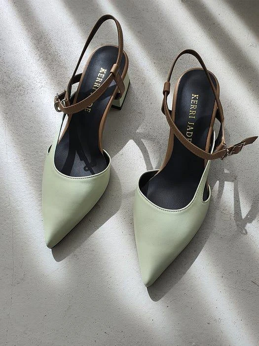 商品KERRIJADE|Teapot Slingback_LightGreen,价格¥1518,第1张图片