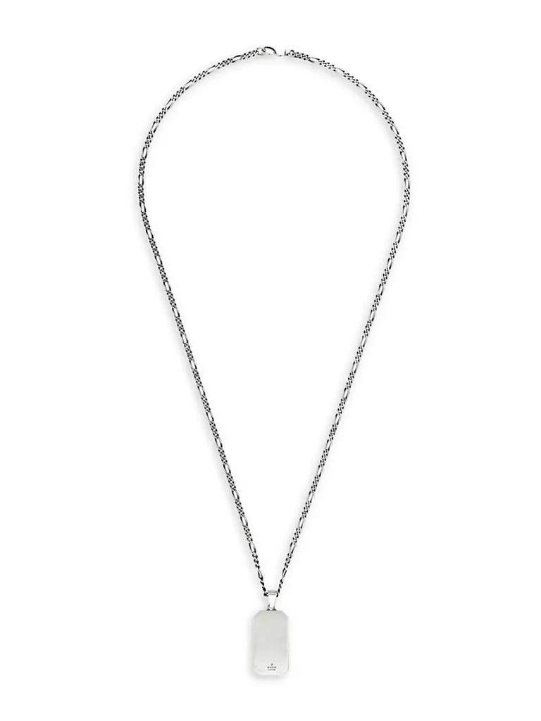 商品Gucci|Sterling Silver Signature Bee Dog Tag Necklace,价格¥4727,第3张图片详细描述