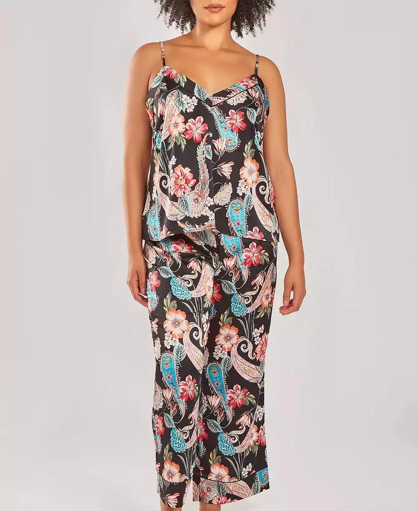 商品iCollection|Plus Size Silky Soft Printed Pants 2 Piece Pajama Set,价格¥561,第1张图片