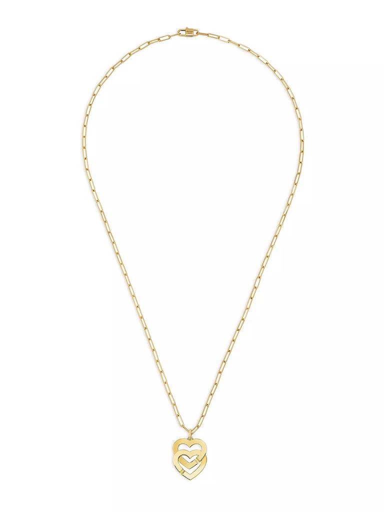 商品Dinh Van|Double Coeurs 18K Yellow Gold Pendant Necklace,价格¥18511,第1张图片