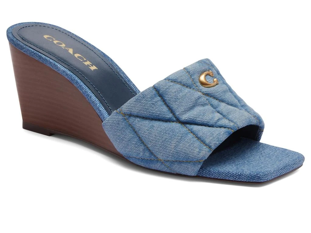 商品Coach|Emma Quilted Denim Wedge,价格¥1228,第1张图片