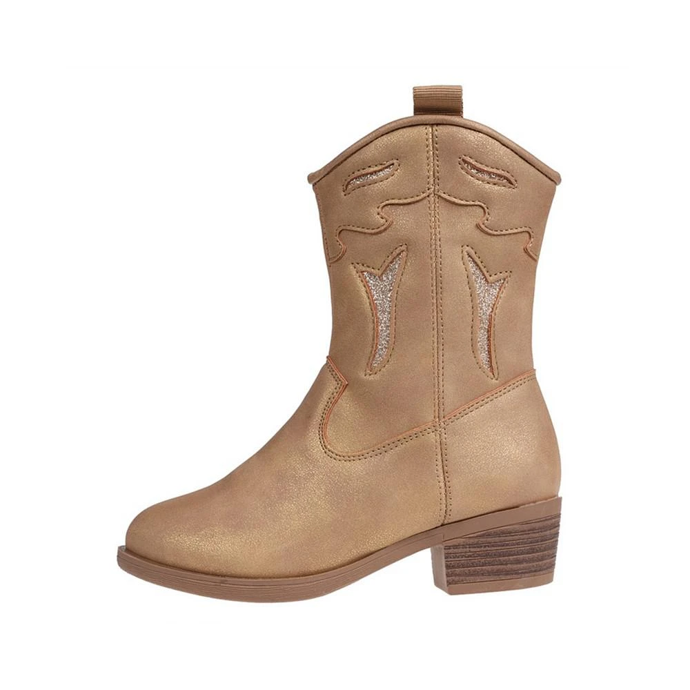 Big Girls Mid Calf Glitter Classic Western Cowgirl Boots 商品