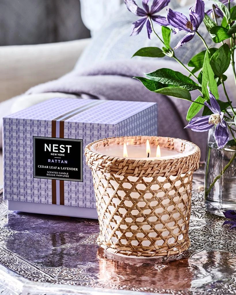 商品NEST New York|21.2 oz. Rattan Cedar Leaf & Lavender 3-Wick Candle,价格¥711,第3张图片详细描述
