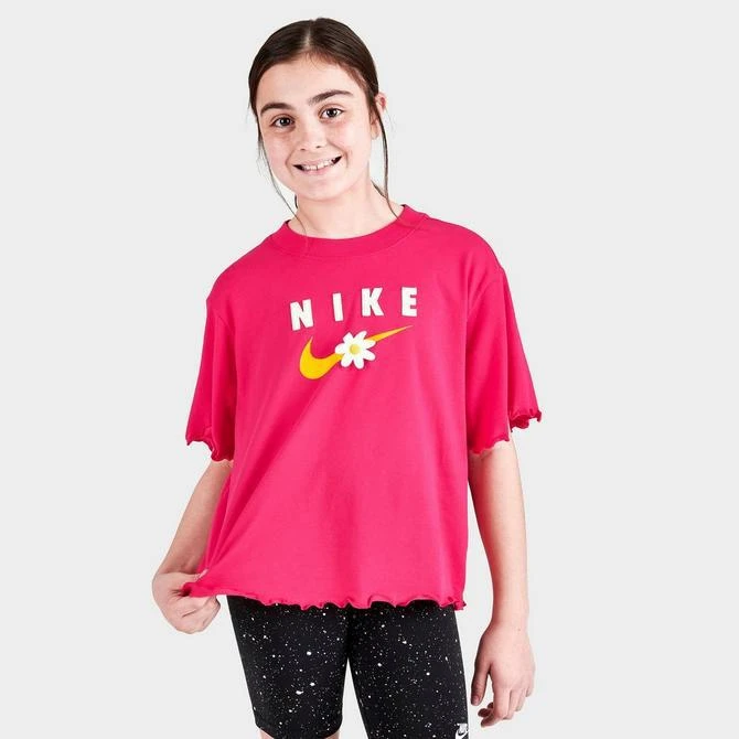 商品NIKE|Girls' Nike Sportswear Sport Daisy Crop T-Shirt,价格¥113,第3张图片详细描述