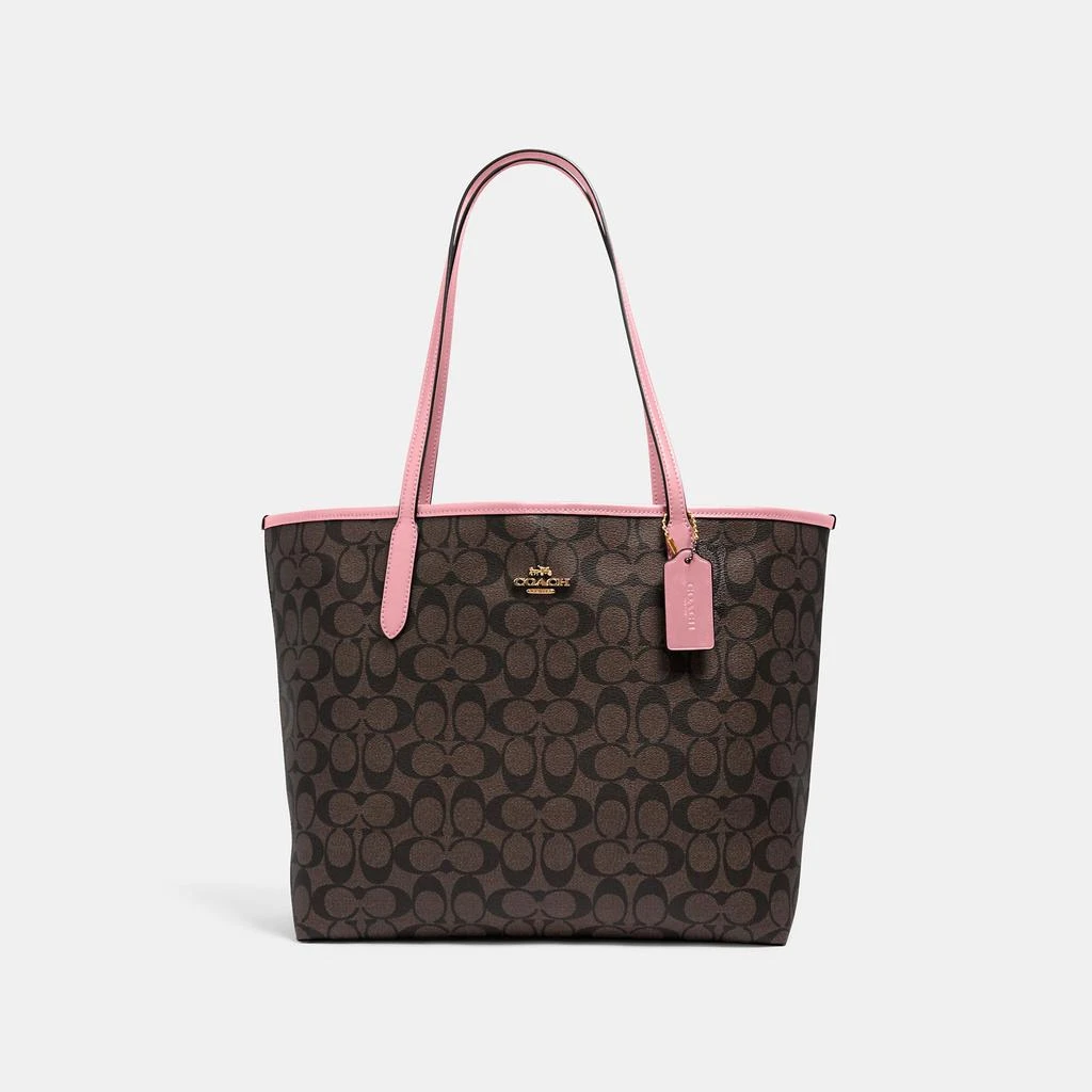 Coach Outlet Coach Outlet City Tote In Signature Canvas 5