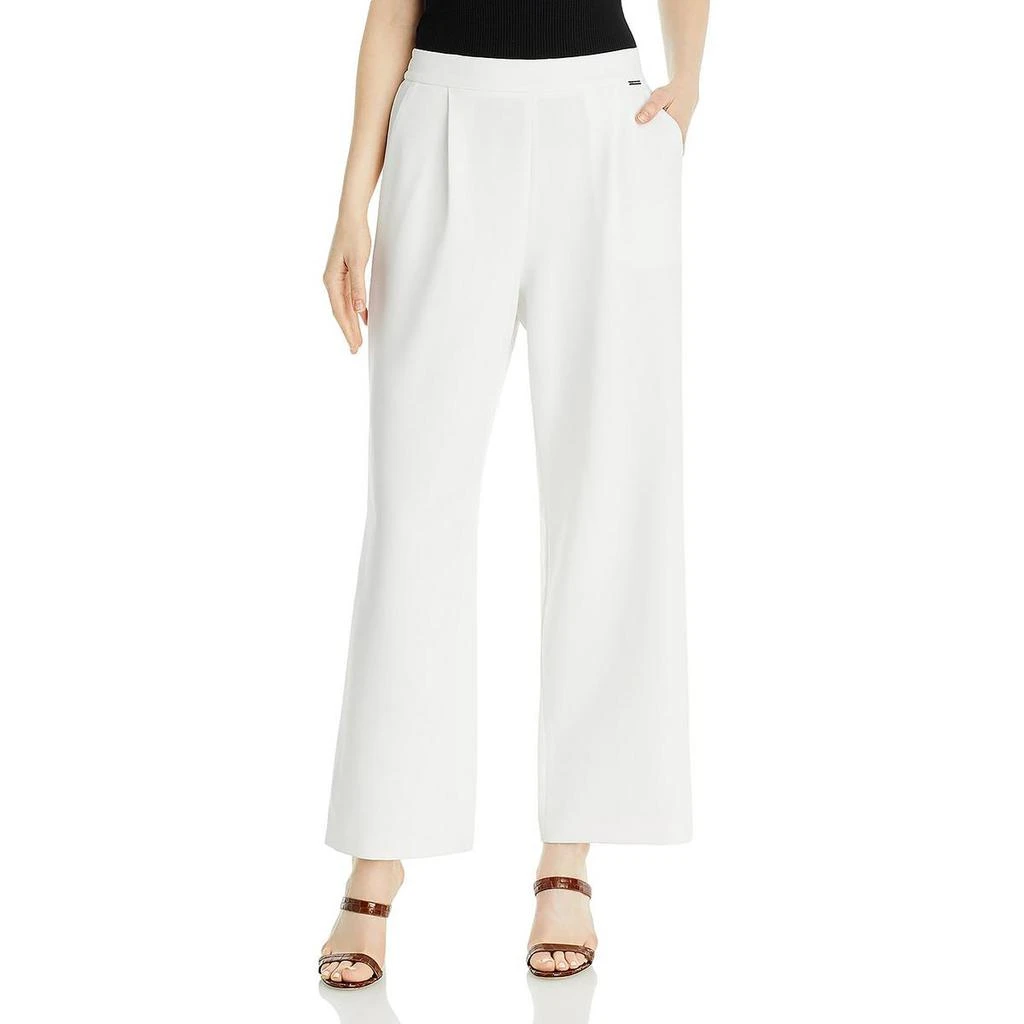 商品Tahari|T Tahari Womens Pleated Stretch Wide Leg Pants,价格¥140,第1张图片