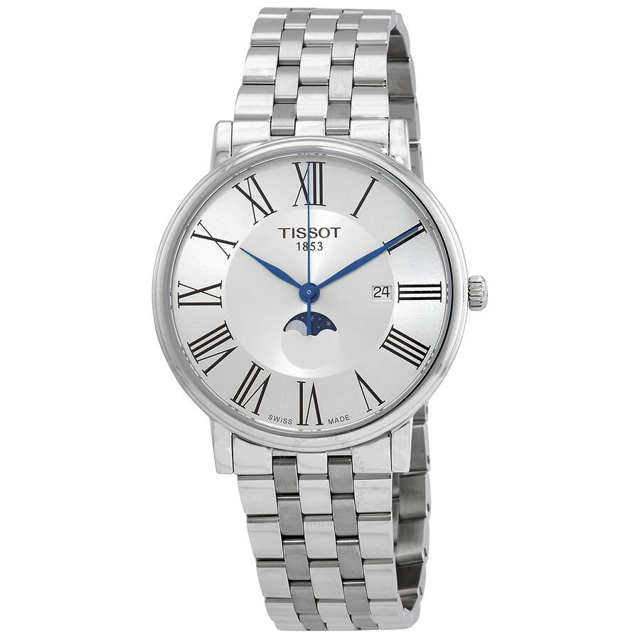 商品Tissot|Carson Moon Phase Quartz Silver Dial Men's Watch T1224231103300,价格¥2186,第1张图片