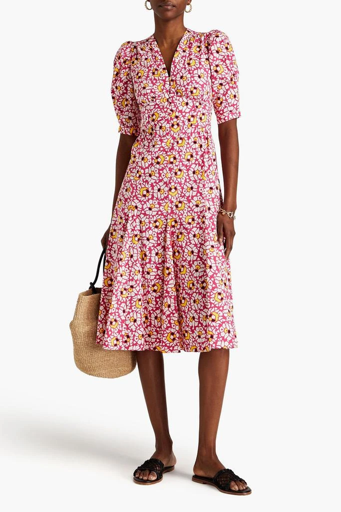 商品Diane von Furstenberg|Melissa printed stretch-cotton poplin midi dress,价格¥1892,第2张图片详细描述