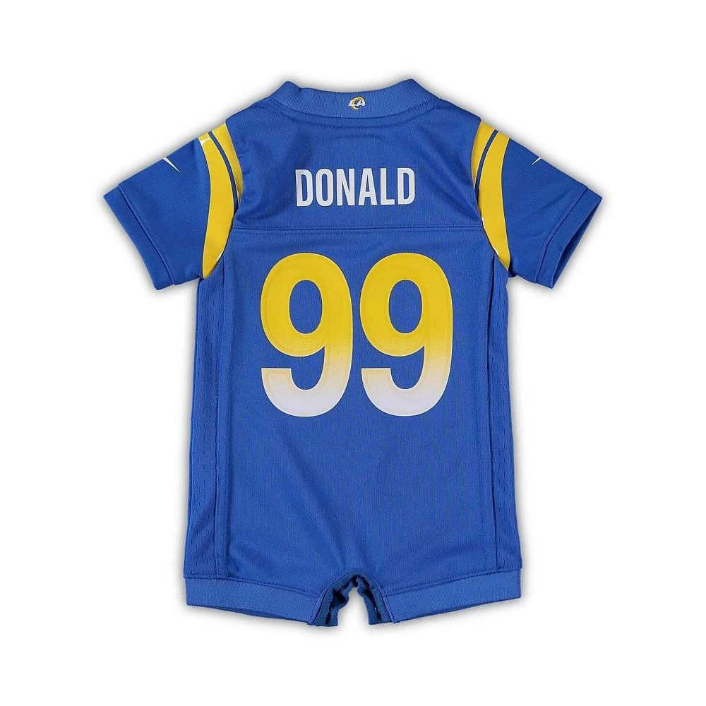 商品NIKE|Infant Girls and Boys Aaron Donald Royal Los Angeles Rams Game Romper Jersey,价格¥277,第2张图片详细描述