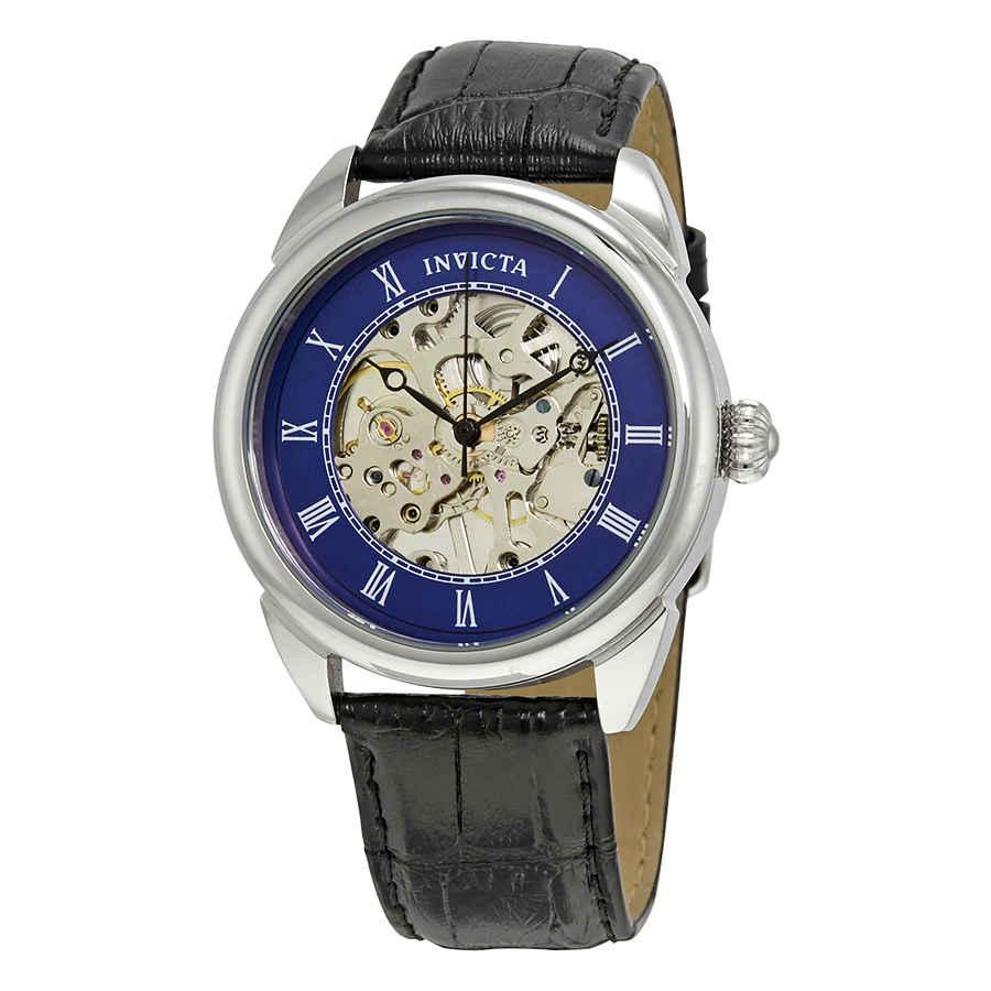 Invicta Specialty Mechanical Blue Skeleton Dial Mens Watch 23534商品第1张图片规格展示